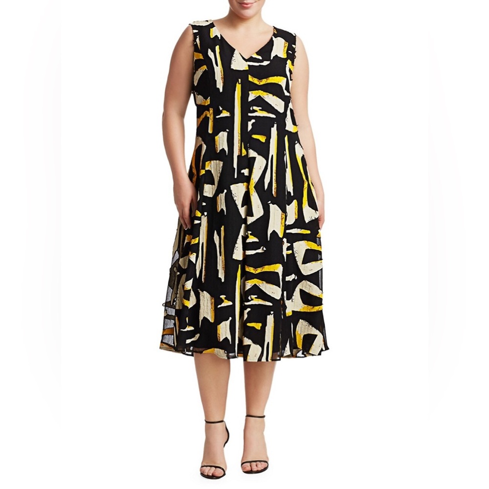 Marina Rinaldi Plus Size Docile Convertible Midi Dress Size US 14